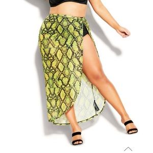 NWT Neon snake skirt